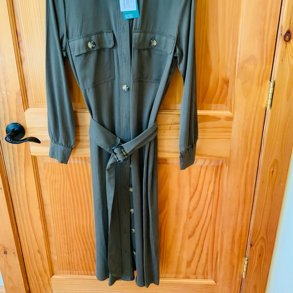 All the way buttoned dress